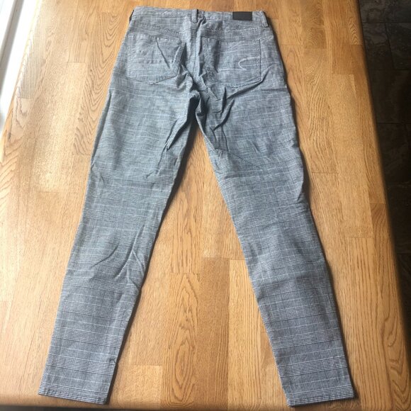 American Eagle Super Hi-Rise Jeggings Gray Plaid Size 6 Regular - Picture 4 of 15